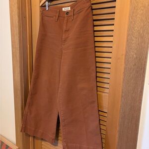 Madewell Rust Wide-Leg Trousers